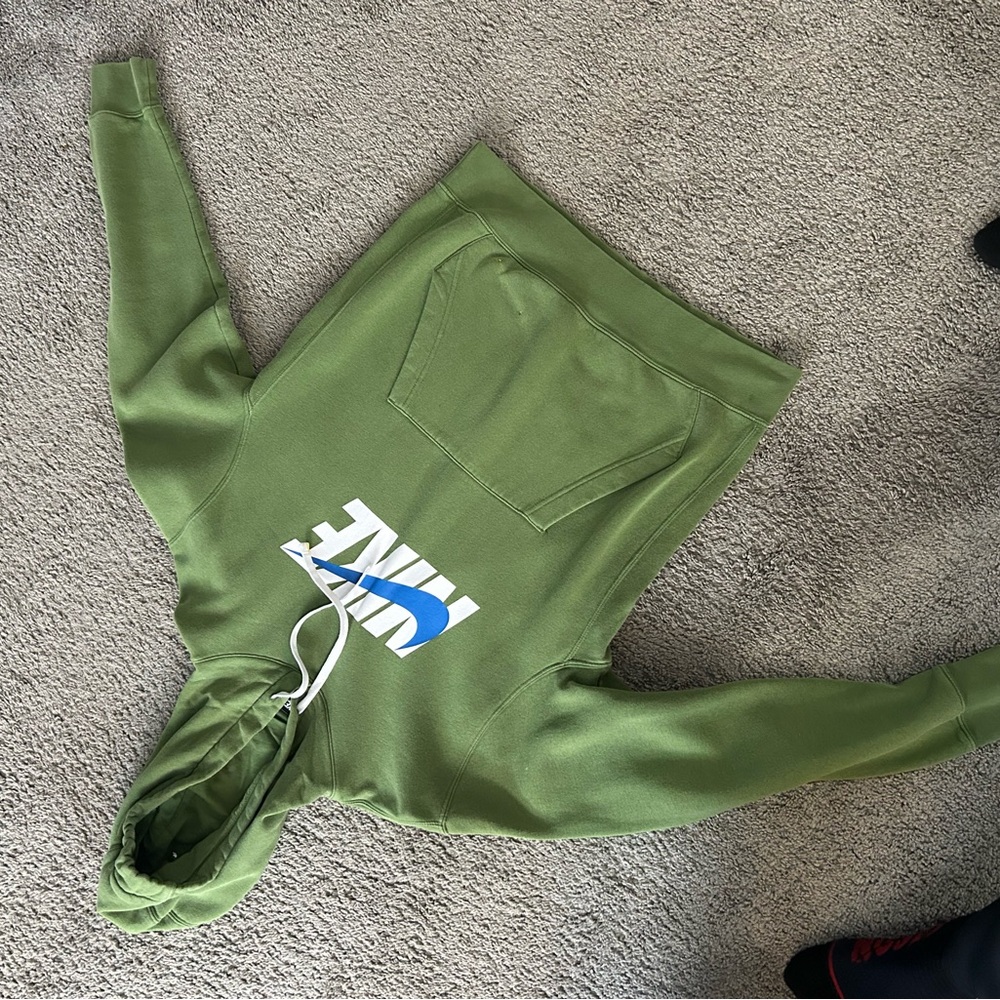 Nike Olive Green Fleece Hoodie